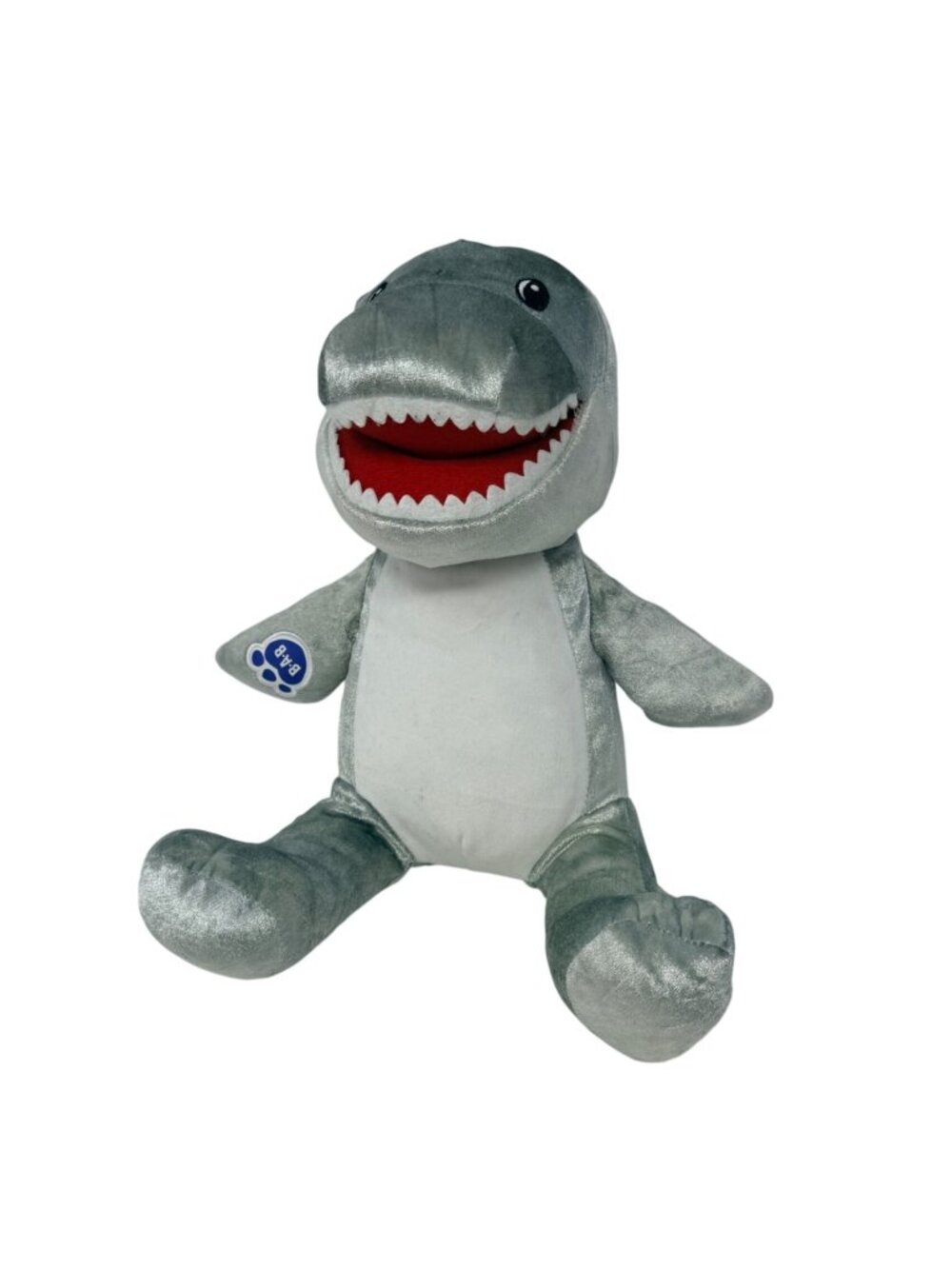 Build A Bear Toothy‎ Shark Plush Retired Gray Great White Stuffed Animal 2000s